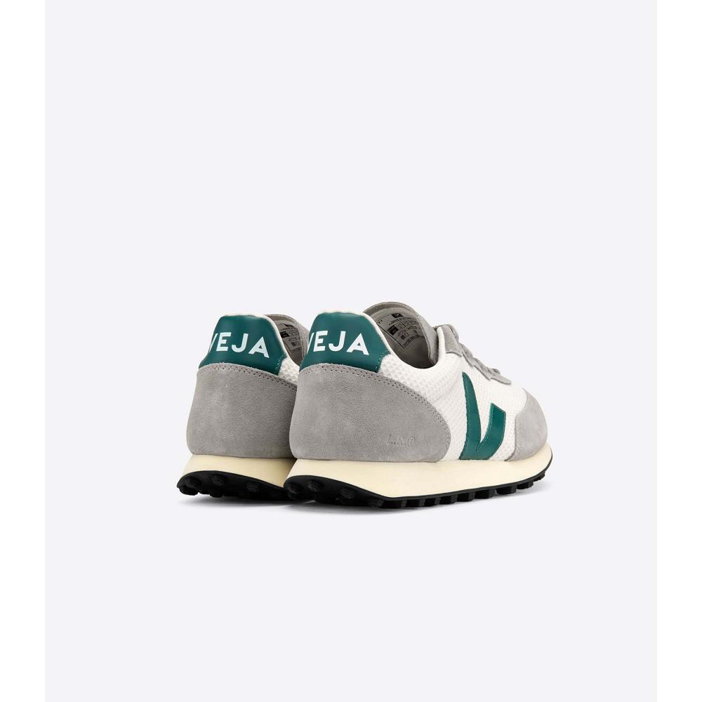 Silver/White Men's Veja RIO BRANCO HEXAMESH Running Shoes | AU 169MQZ